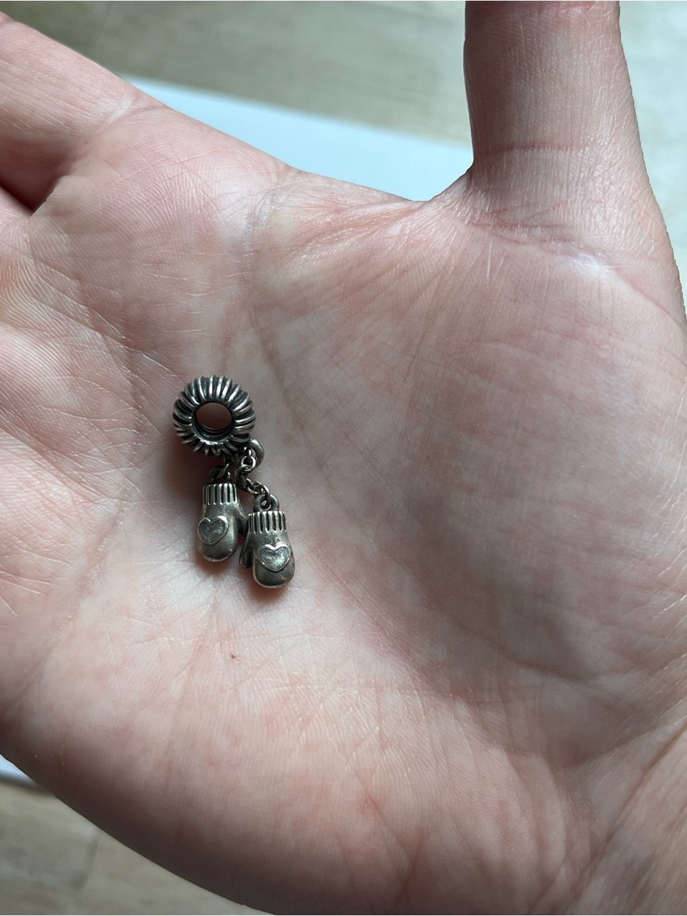 Sterling Silver Pandora Mitten Charm